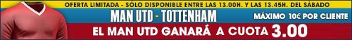 williamhill super cuota Manchester utd gana Spurs a 3 williamhill super cuota Manchester utd gana Spurs a 3