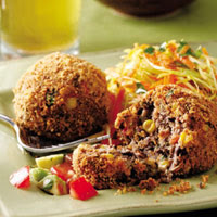 Black Bean Croquettes with Fresh Salsa