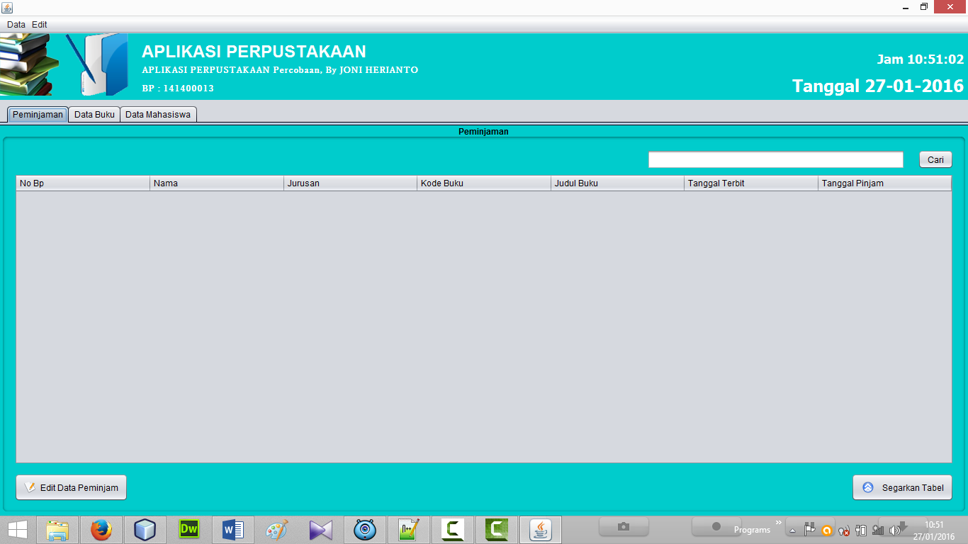 Kumpulan Tutorial Java Netbeans | java netbeans tutorial pembuatan aplikasi perpustakaan Kumpulan Tutorial Java Netbeans | java netbeans tutorial pembuatan aplikasi perpustakaan