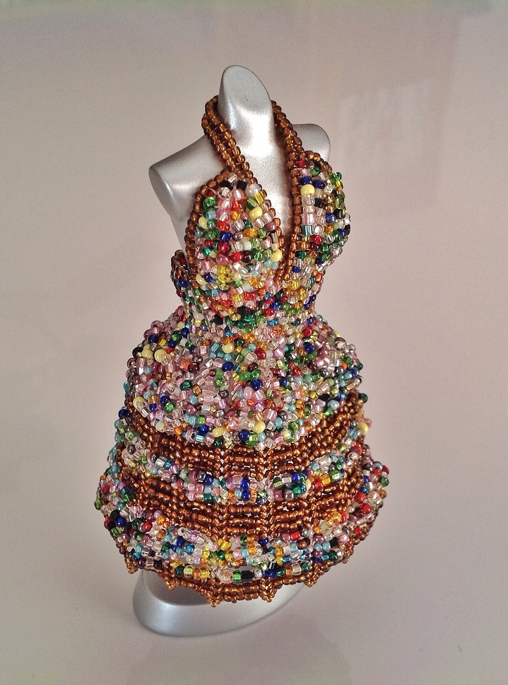 Miniature Beaded Dresses by PinkythePink The Beading Gem's Journal