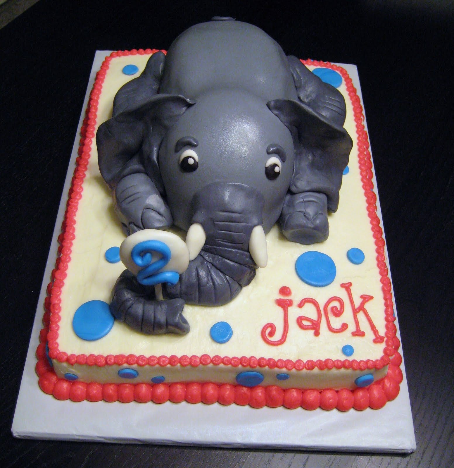 Custom Cakes by Julie Elephant Cake