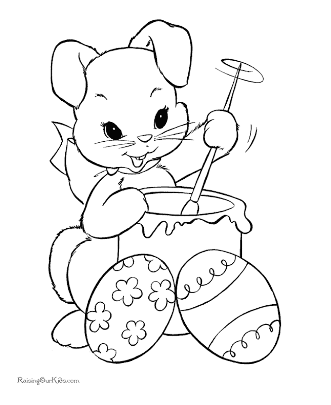 16 Easter Bunny Coloring Pages title=