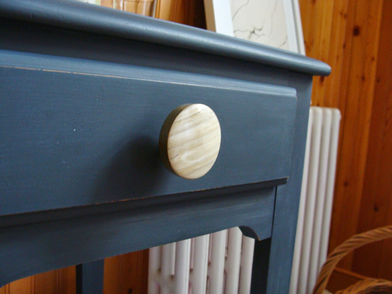 Something Ivory DIY MilkPainted Bathroom Table