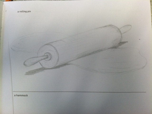 New Sketch A Day: Day 1: My first sketch is....a rolling pin?