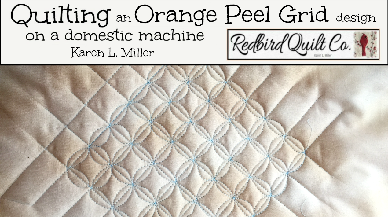 Karen's Quilts, Crows and Cardinals Sharing Orange Peel Grid Tutorial and Do You Have a