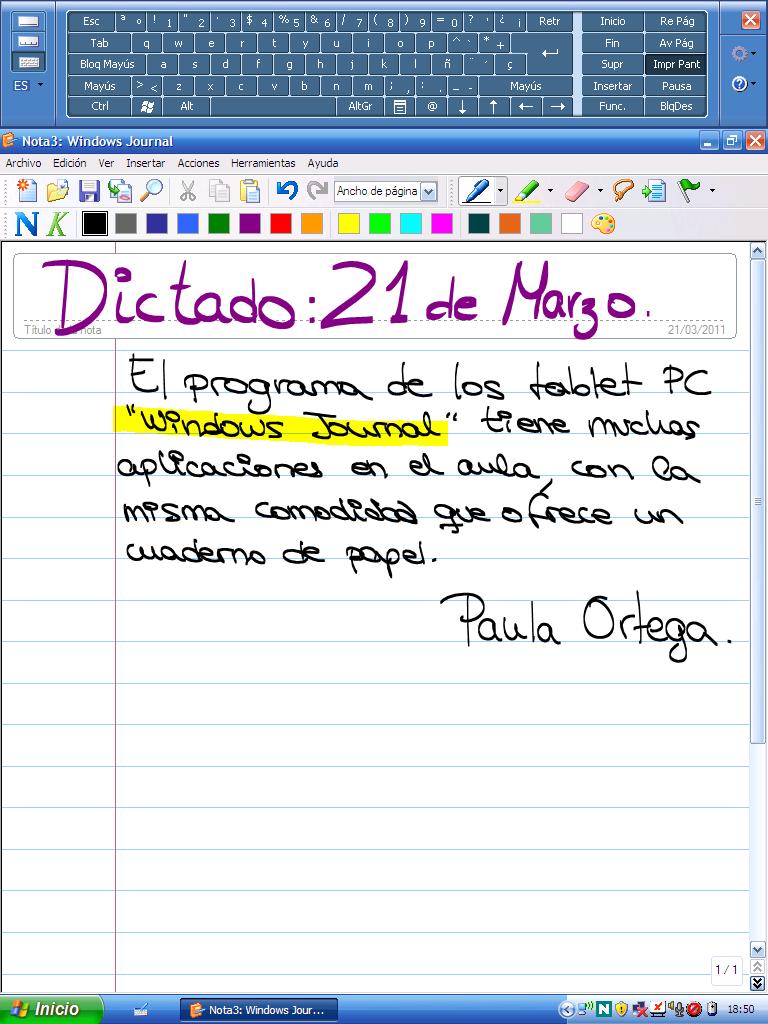 TICPaula Windows journal