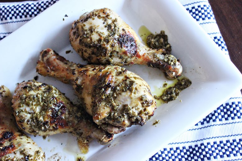 Quick Recipe Pesto Drumsticks