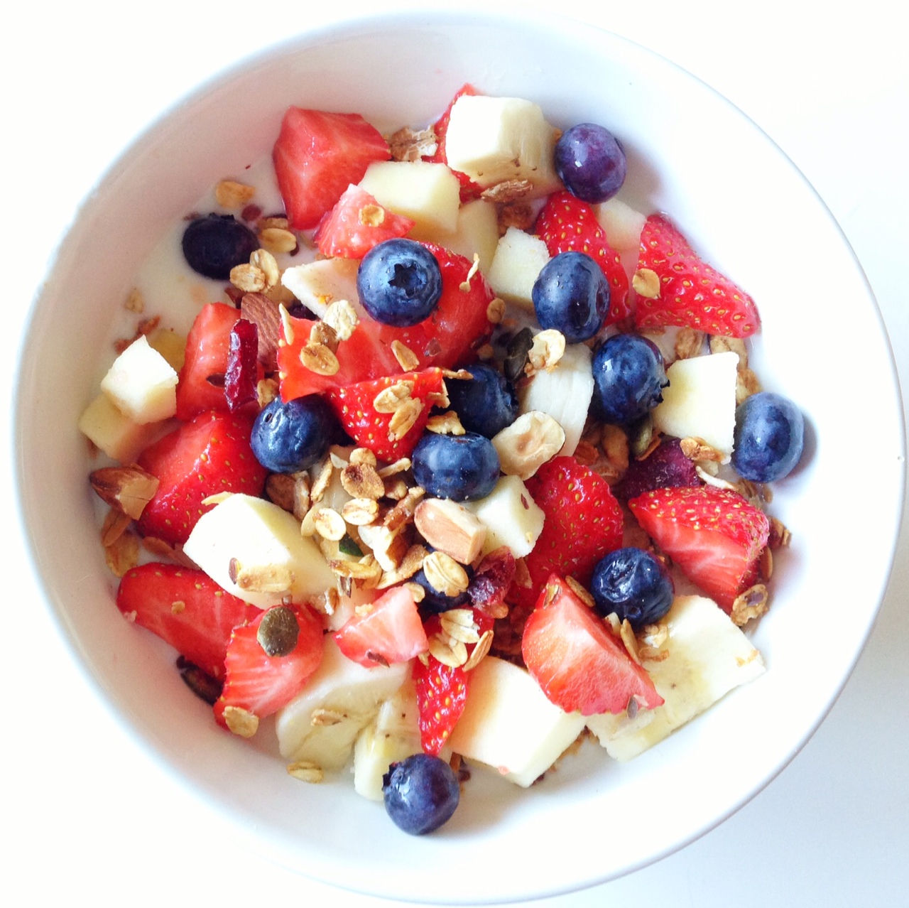 Healthy Living in Heels: Breakfast Recipe: Organic yoghurt with mixed fruit