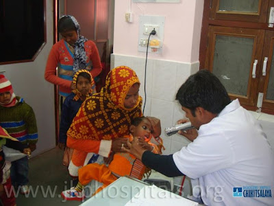 Child cataract patients at Jagadguru Kripalu Ji Maharaj Charitable Hospital, Barsana Dham