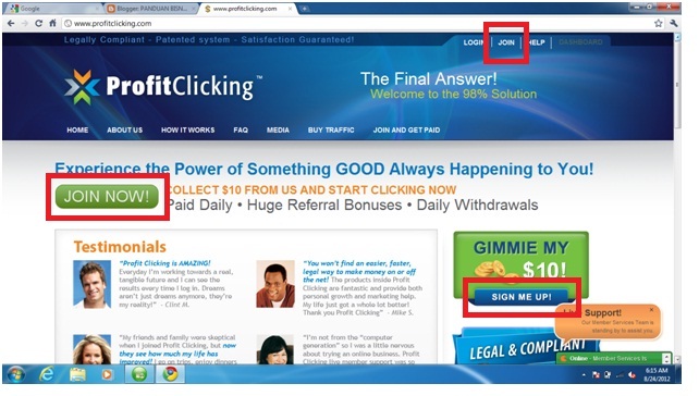 cara daftar profitclicking cara daftar profit clicking