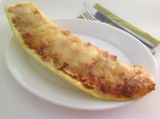 Calabacín relleno de carne