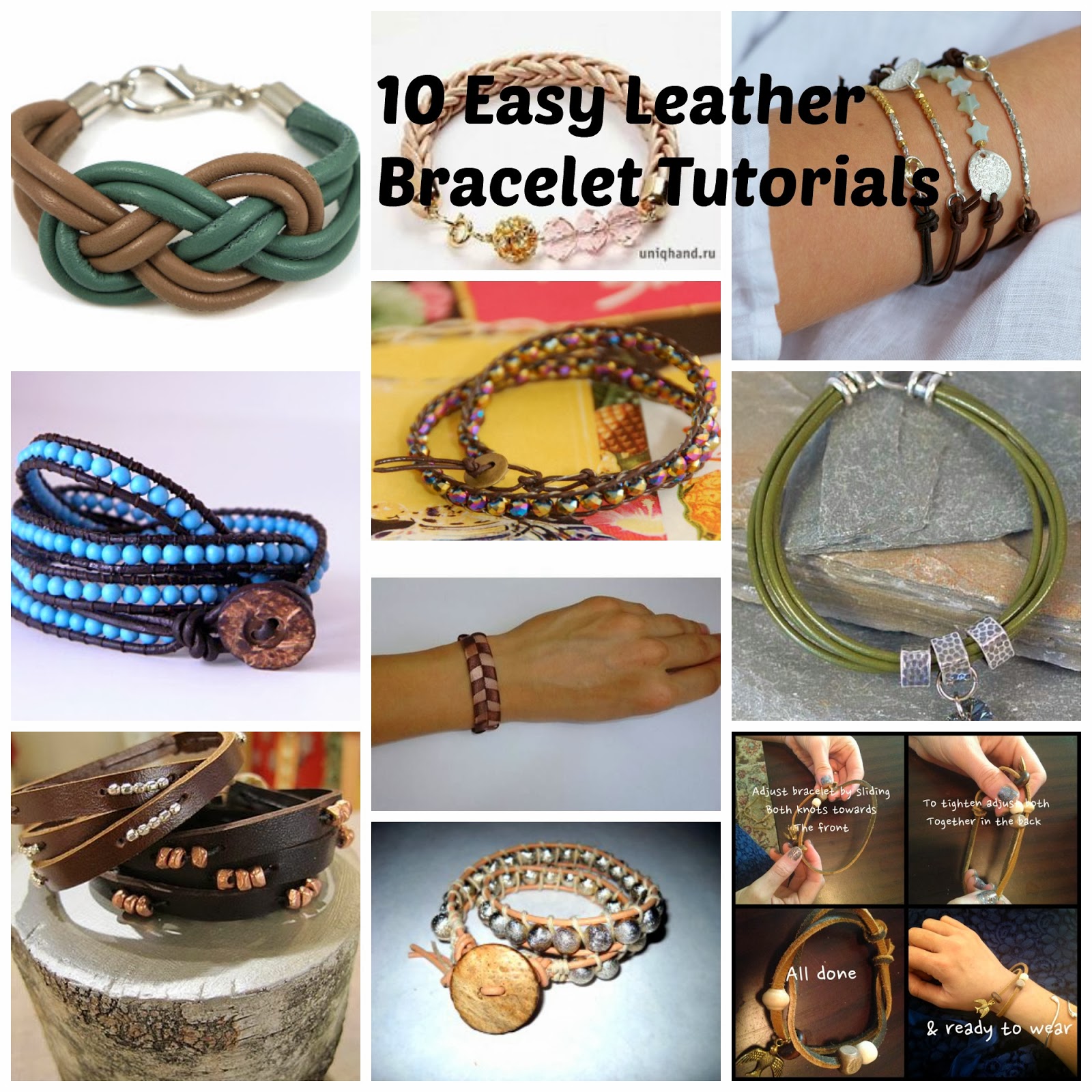 Tinker Tinker Craft 10 Easy Leather Bracelet Tutorials