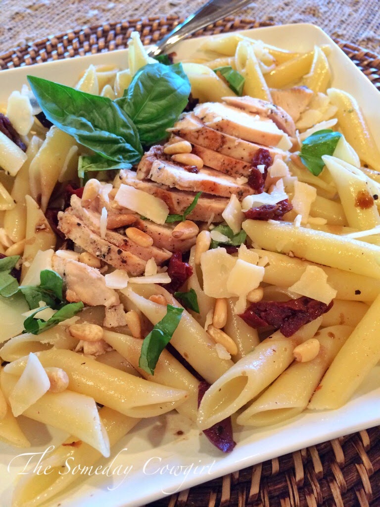 The Someday Cowgirl Bistro Pasta with Grilled Chicken