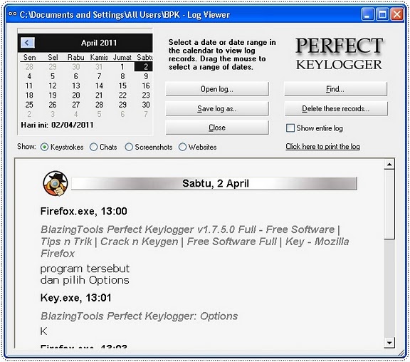 keylogger free  full version with crack for windows
