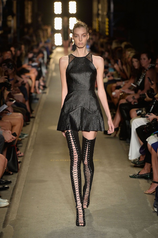 little black dress with thigh high boots