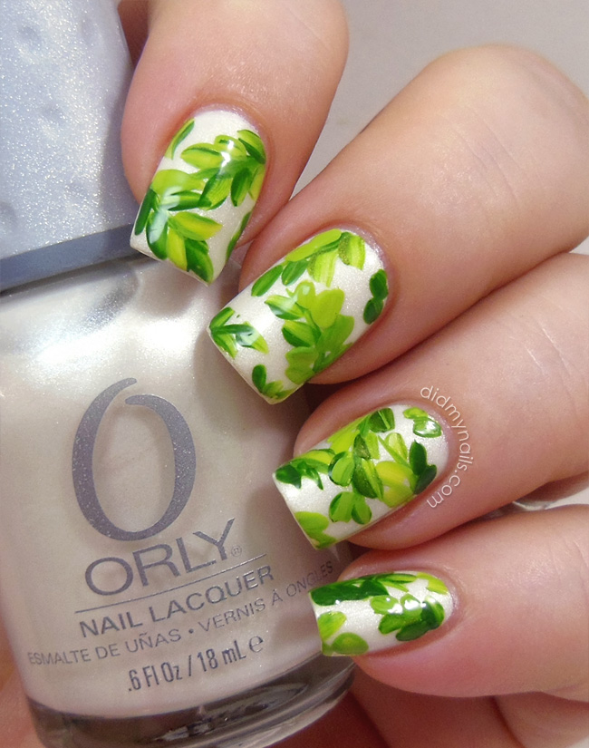 Did My Nails: Leaves on Orly Au Champagne