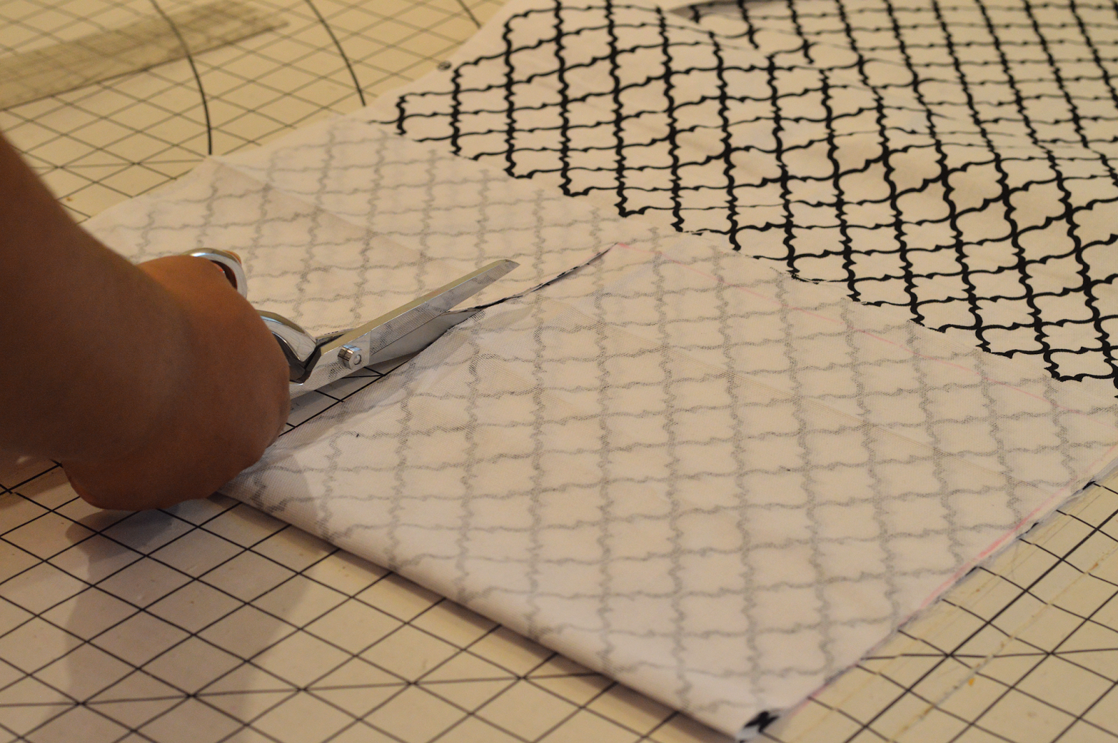 Step 3: Cut on the drawn lines Rhianna's Studio DIY Hand Bag Tutorial