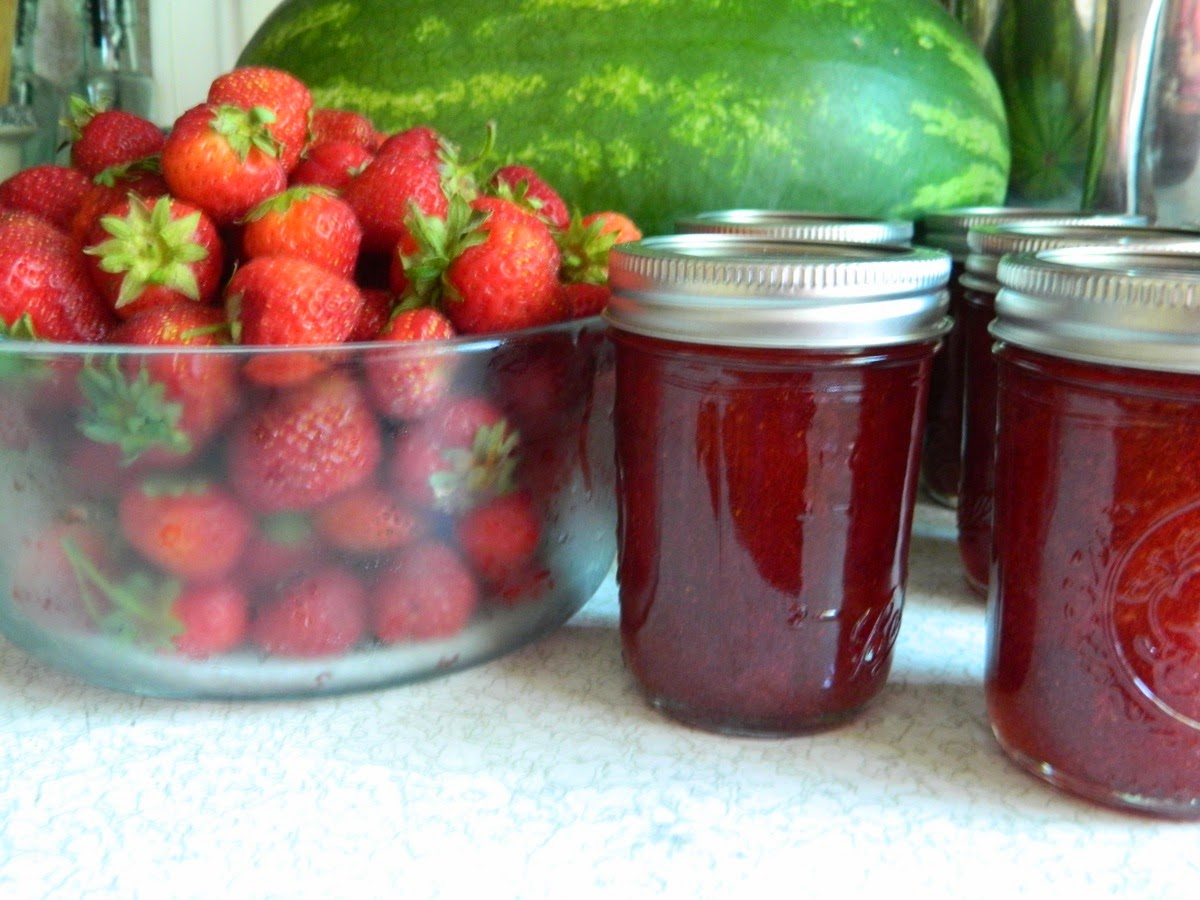 Adventures in My Kitchen Canning Strawberry Rhubarb Jam