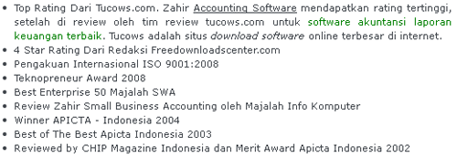 zahir accounting software award