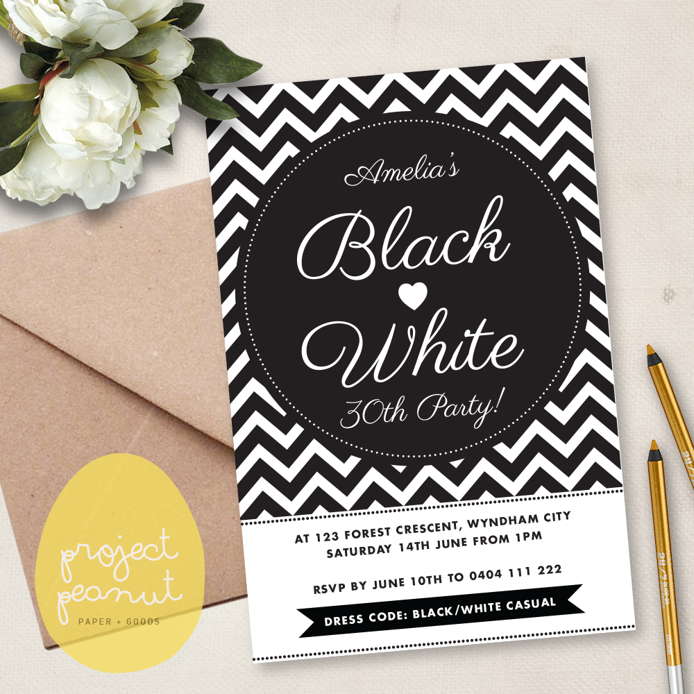 white party invitation template