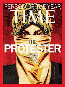 Time magazine cover protester