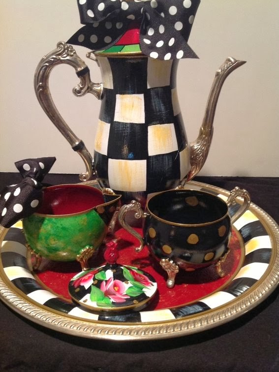 PURPLE SAGE ORIGINALS Handpainted Whimsical Teapot Sets Future Project