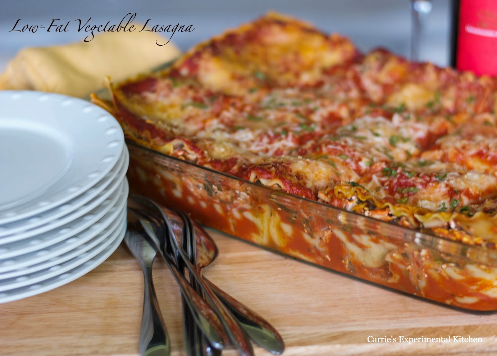 Carrie's Experimental Kitchen LowFat Vegetable Lasagna