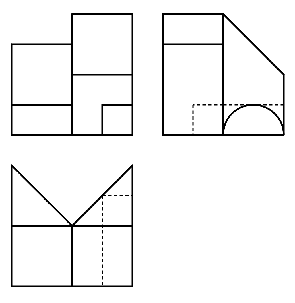 DIBUJO TECNICO VISTAS SOLIDOS dibujo tecnico vistas solidos: