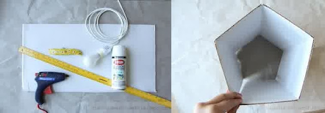 cutting the carton paper to make beautiful lamp shade cutting the carton paper to make beautiful lamp shade