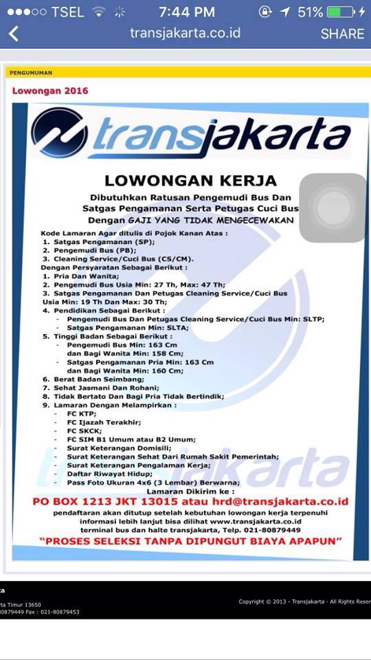Image Result For Lowongan Kerja Transjakarta Image Result For Lowongan Kerja Transjakarta