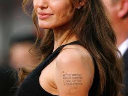 Angelina Jolie Tennessee Williams tattoo