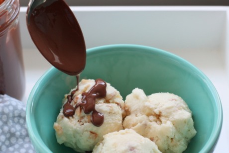 shell chocolate ice cream coconut topping