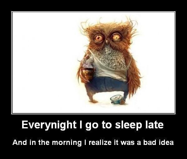 Funny Facebook Status Going to sleep late funny facebook quote
