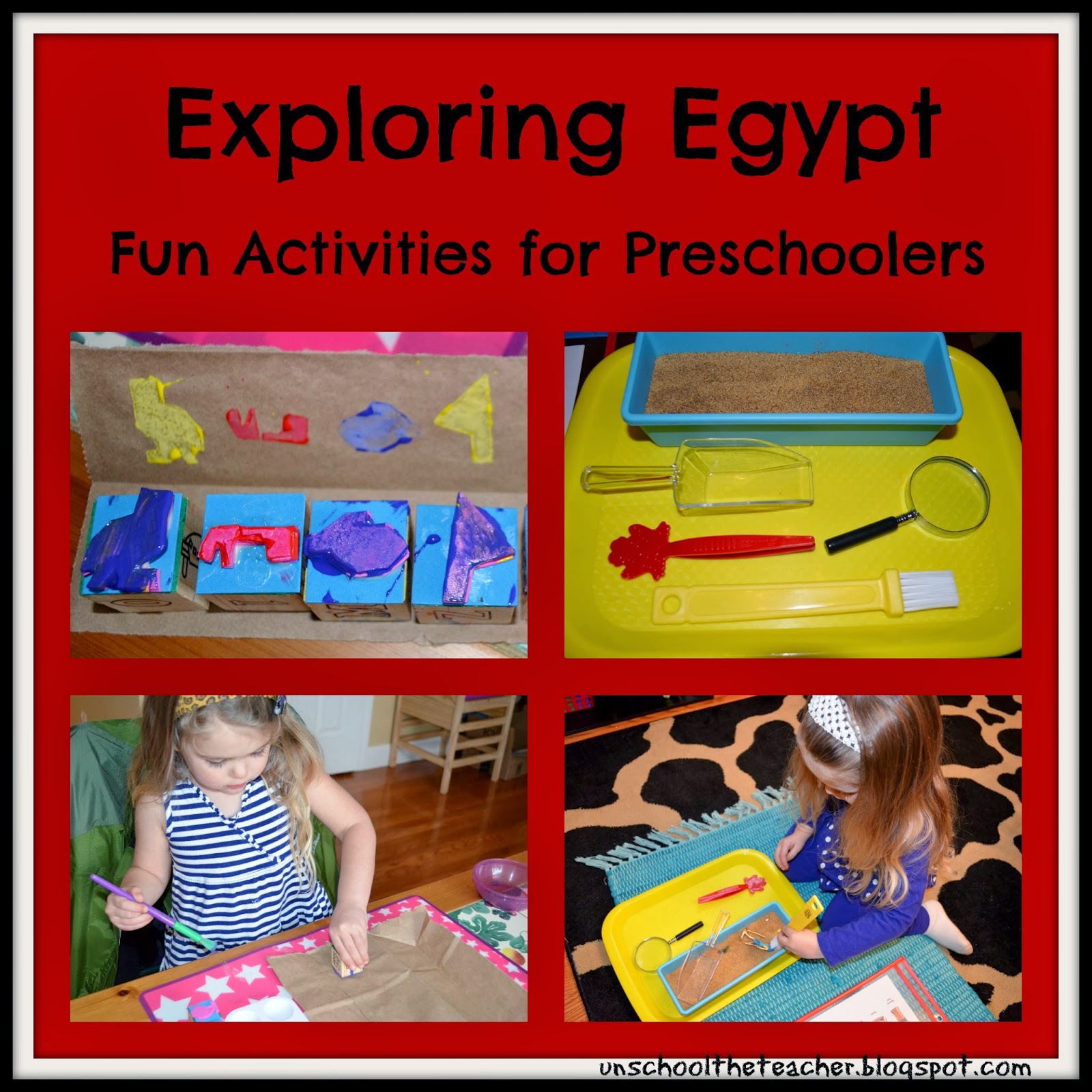 Unschool the Teacher A is for Africa Egypt Activities