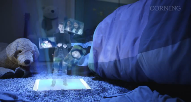 Future Bedroom Interior Design Picture of the hologram on the tablet
