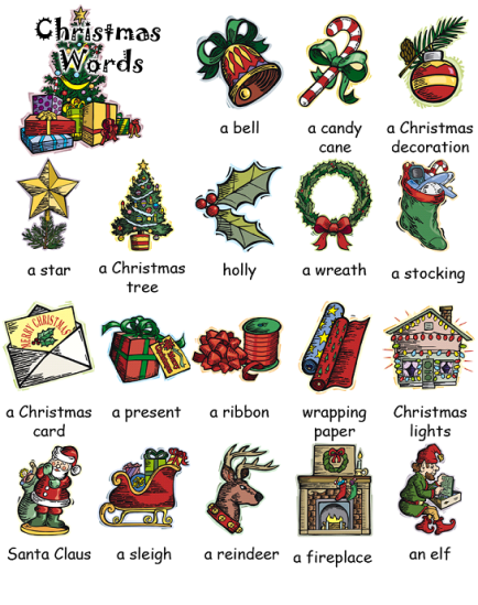 Christmas Food Words List Christmas Food Words List