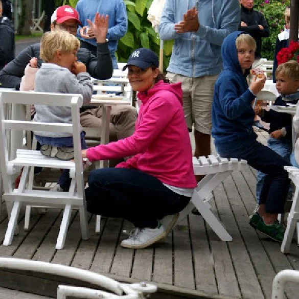 Princess Victoria of Sweden, husband Prince Daniel and their daughter Princess Estelle are seen during their year holidays in island of Öland