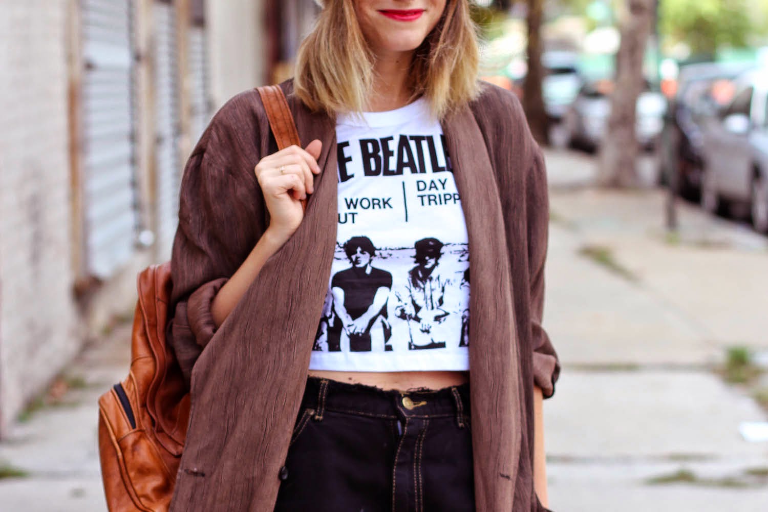 forever 21 beatles tee, high waist distressed shorts, nyc vintage fashion blog, vintage fashion blog, beanie, fall outfit inspiration, greenpoint fashion forever 21 beatles tee, high waist distressed shorts, nyc vintage fashion blog, vintage fashion blog, beanie, fall outfit inspiration, greenpoint fashion