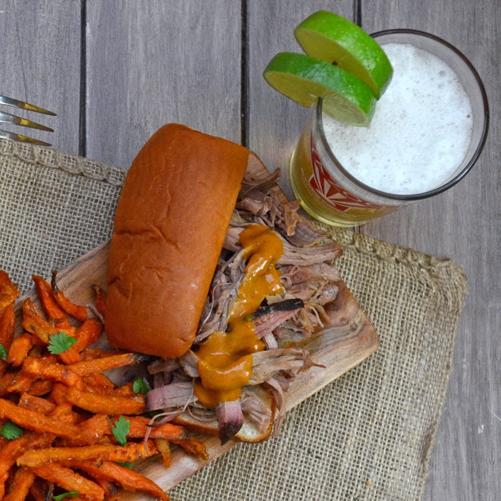 Mango Mustard Slaw, Spicy Honey Mustard Sauce, and Mustard BBQ Sauce