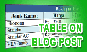 Cara Mudah Membuat Tabel Untuk Postingan Blog Agar Valid HTML5 Membuat Tabel Untuk Postingan Blog