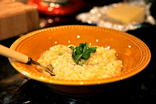 Delicious bowl of homeade Lemon Risotto with basil prepared by Tulips Apothecary