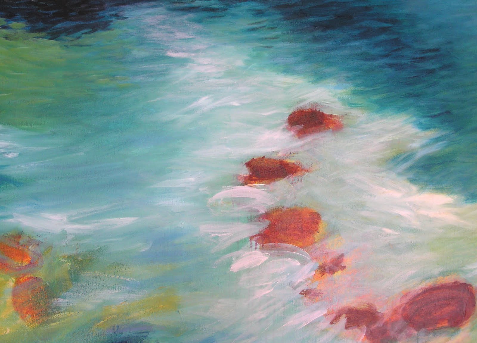 abstract river paintings