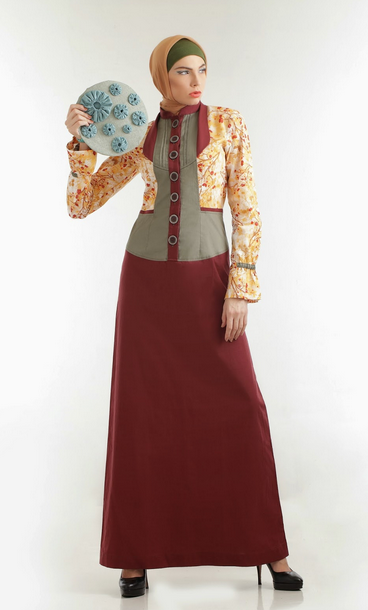 Model baju muslim modern bentuk dress untuk kerja