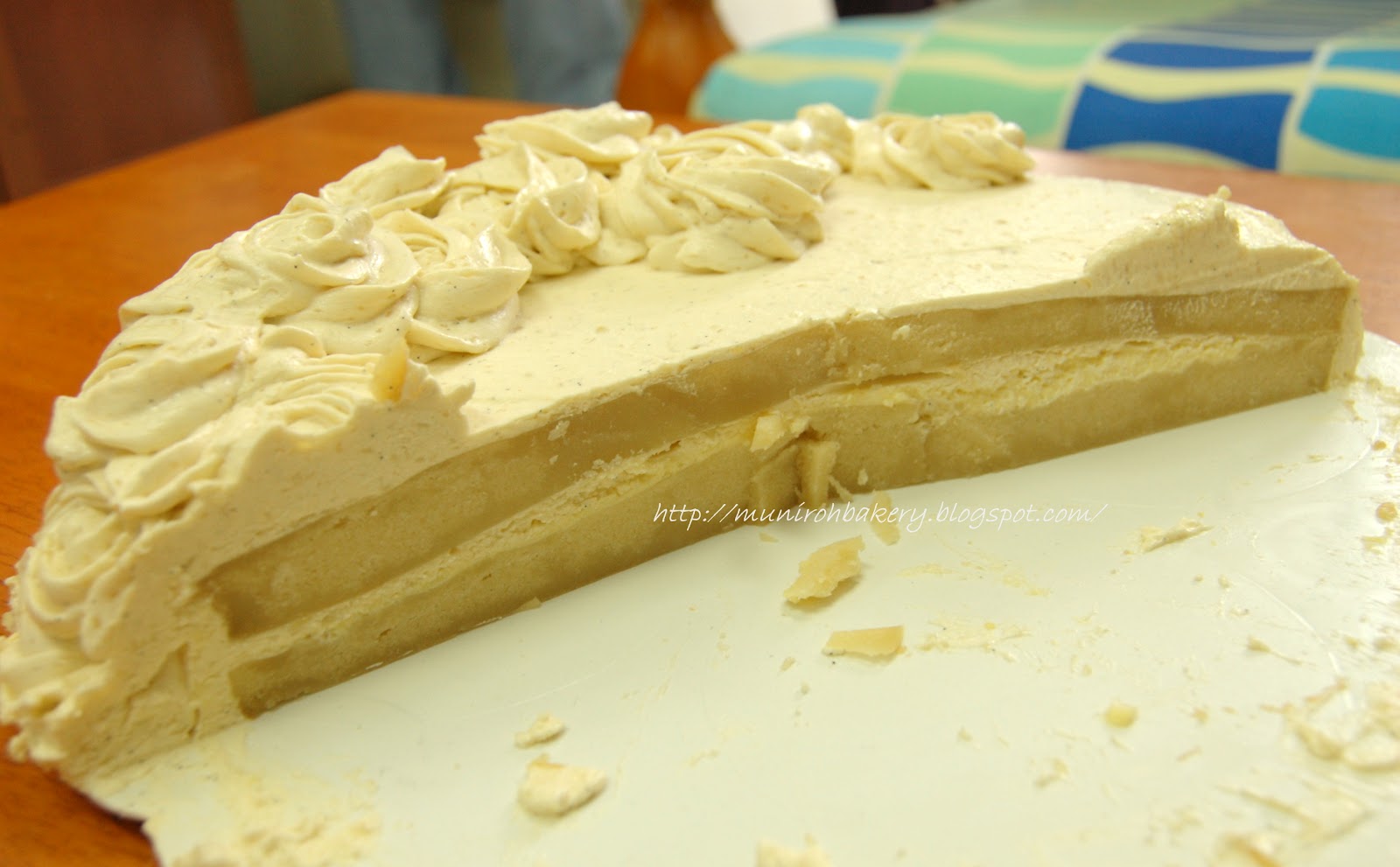 My birthday cake Dense vanilla cake with vanilla bean frosting