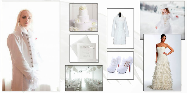 all white wedding