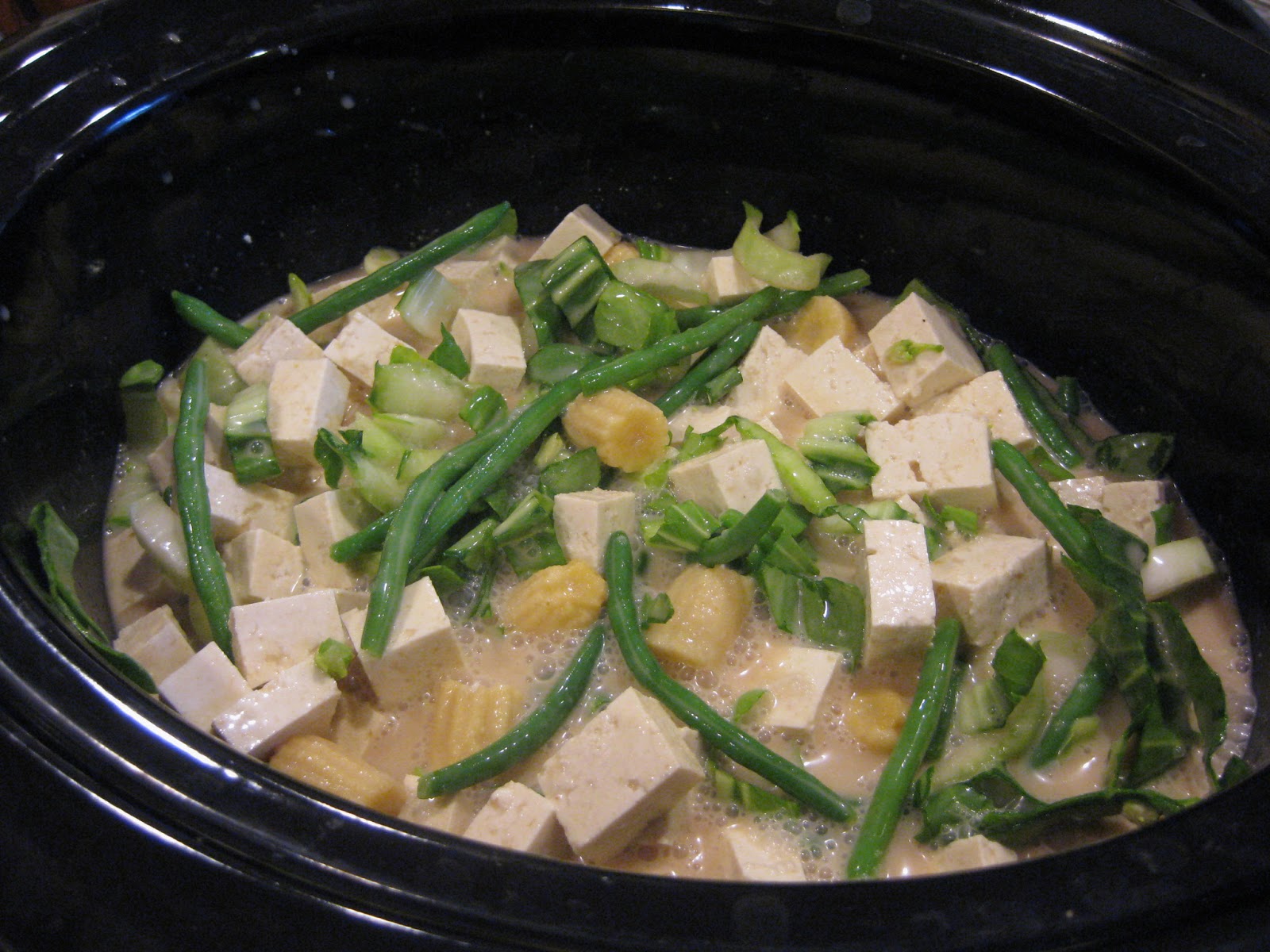 Sweet Peas and Pumpkins Fletcher's Thai Green Curry Noodle Soup (Slow