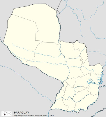 Mapa Politico Del Paraguay En Blanco