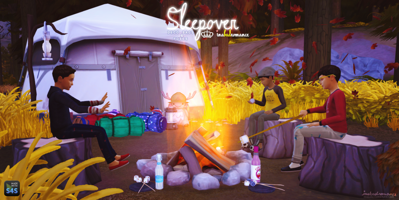 My Sims 4 Blog Sleeping Bags and Poses by Inabadromance