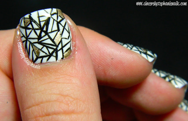 geometric nail art