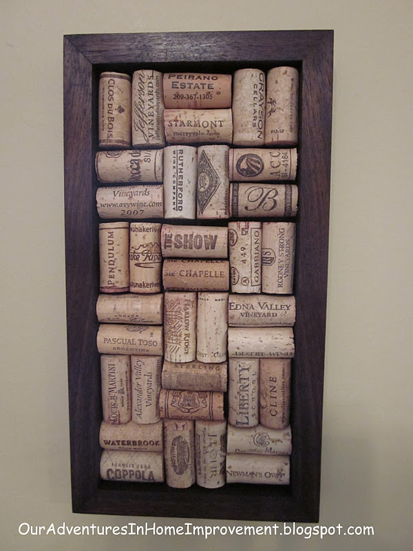 Our Adventures in Home Improvement Wine Cork Art
